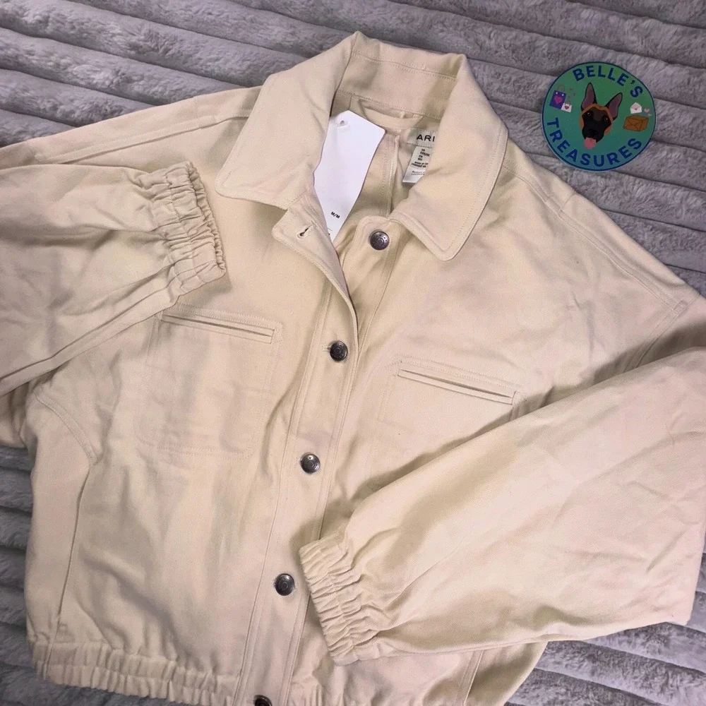 Ariat Robyn Jacket Women's Small Beige Boxy Fit Oversized Western Barn Style - Picture 9 of 11